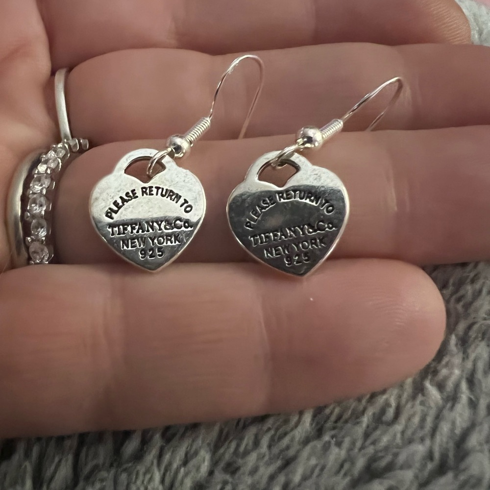 Earrings (homemade) stamped Tiffany & Co